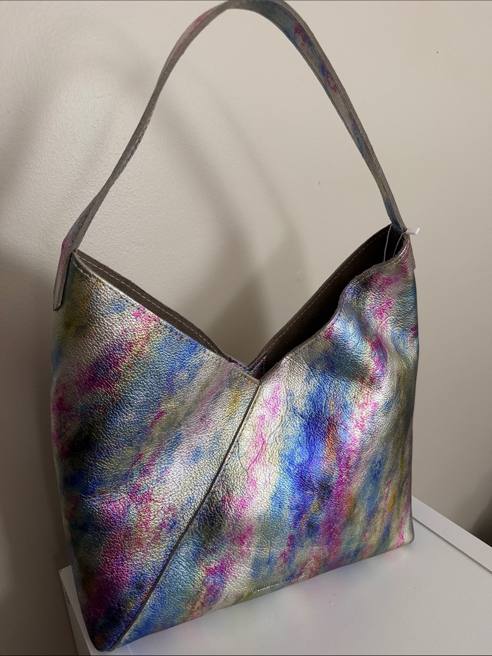 Portland Leather Naomi Aurora  Multicolor Hobo Shoulder Bag